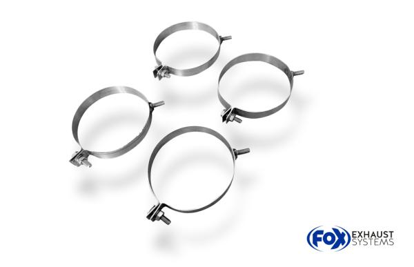 Double Cap Halbanlage Sidepipe, bestehend aus 2 Endschalldämpfern - 1x76 Typ 26 rechts/links passend für: Toyota Hilux